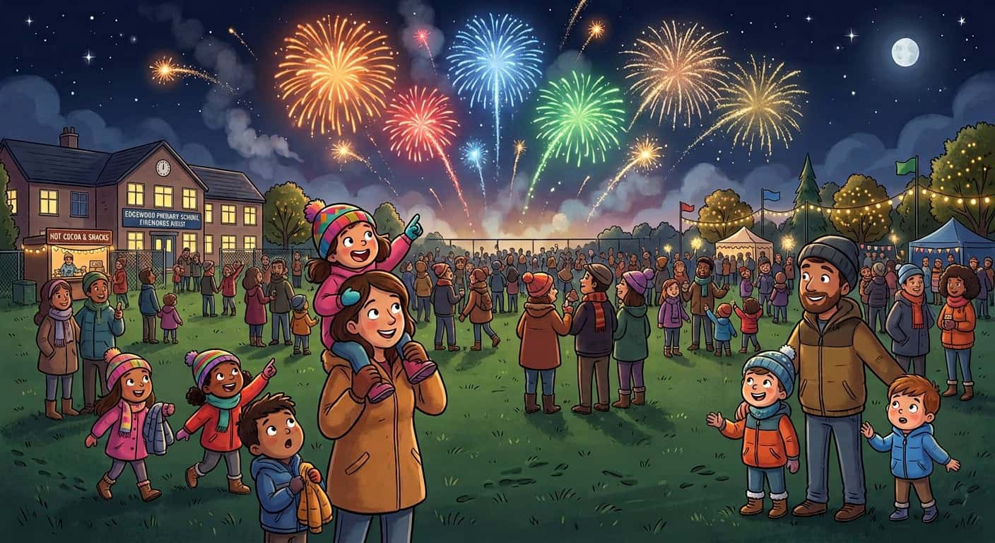Image showing bonfire night celebration at Edgewood Primary School